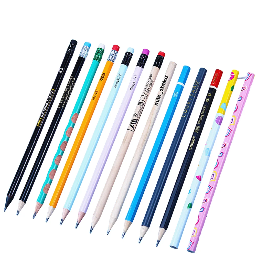 Wholesale 7 Inch HB 2B 2H round Pencil with Eraser Custom Wood Gift for Back to School Custom Logo Price