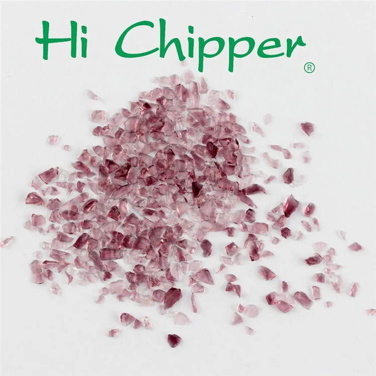 Crushed red glass chips for terrazzo tiles /Colored glass stones