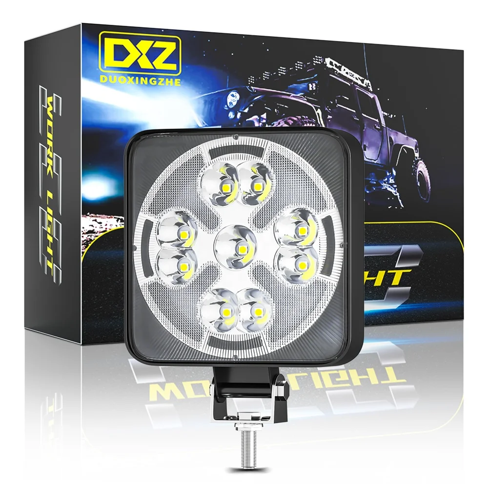 DXZ OEM 21 светодио дный квадратная мигающая с DRL прожектор светодио дный рабочий светильник для 4x4 внедорожный автомобиль грузовик противотуманные фары Дневные Фары Светильник