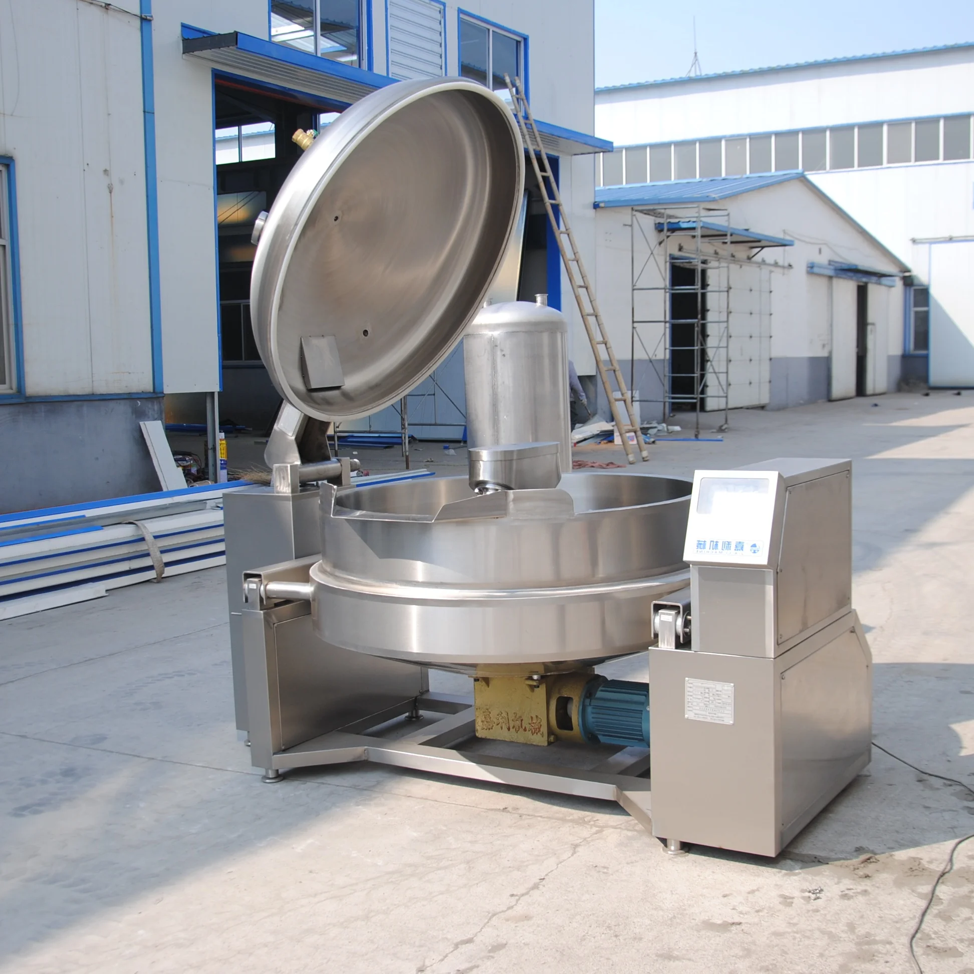 Jiali stainless steel jam kettle jam cherry caviar cooking pot machine with mixer