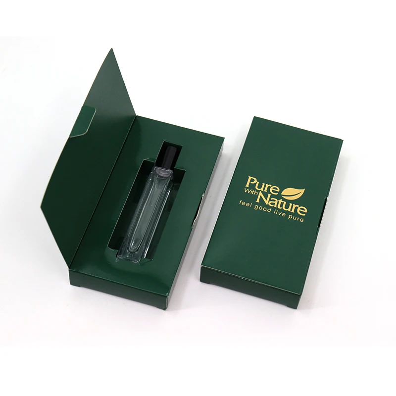 Mini Size 10Ml Glass Sample Spray Roller on Bottle Empty Clear Roll Essential Oil Perfume With Packaging Box