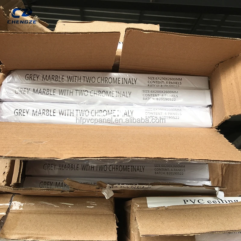 Price of Modern Designs PVC Carton Rectangle Price of Modern Designs PVC Paneling Stretch False Ceiling in Nigeria PVC Resin CZE