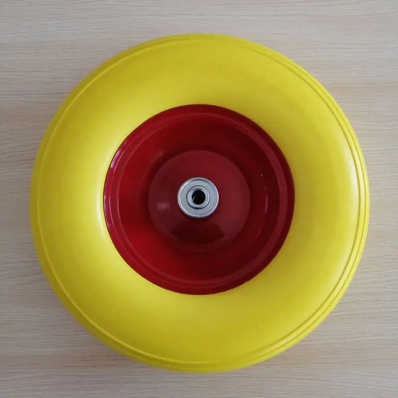 Wholesale hot sale high quality 13*4.00-6 airless bicycle tire eva pu foam wheel for sale