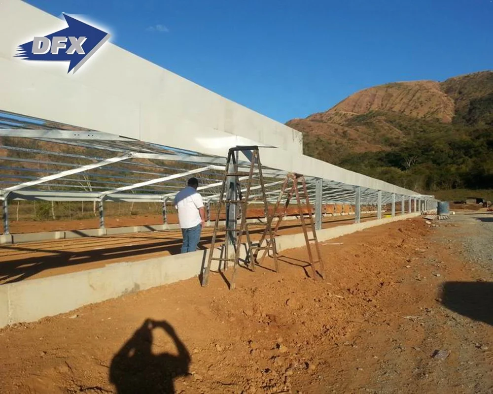 Prefabricated Insulated Steel Structure Cowshed Stable Barn Chicken House from Qingdao China
