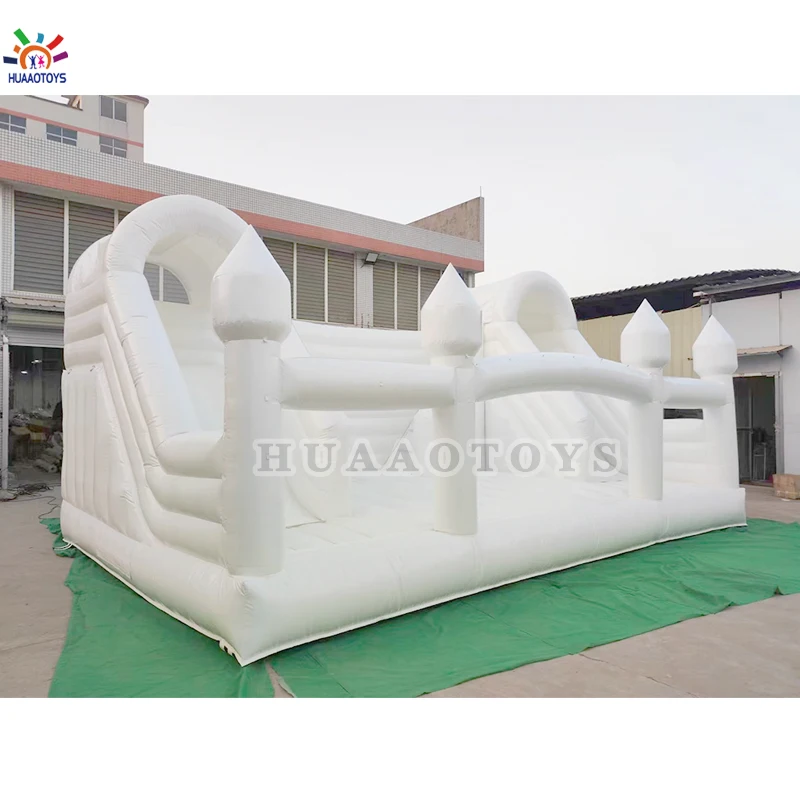2024 новый стиль, детский белый замок, водная горка, двойная горка, надувная подпрыгивающая комбо с шариком