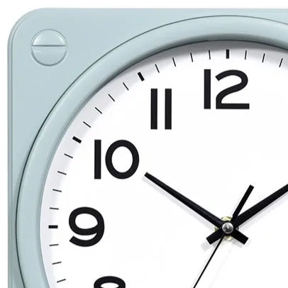 Wholesale 10inch round wall clock mute movement plastic living room study wall clock