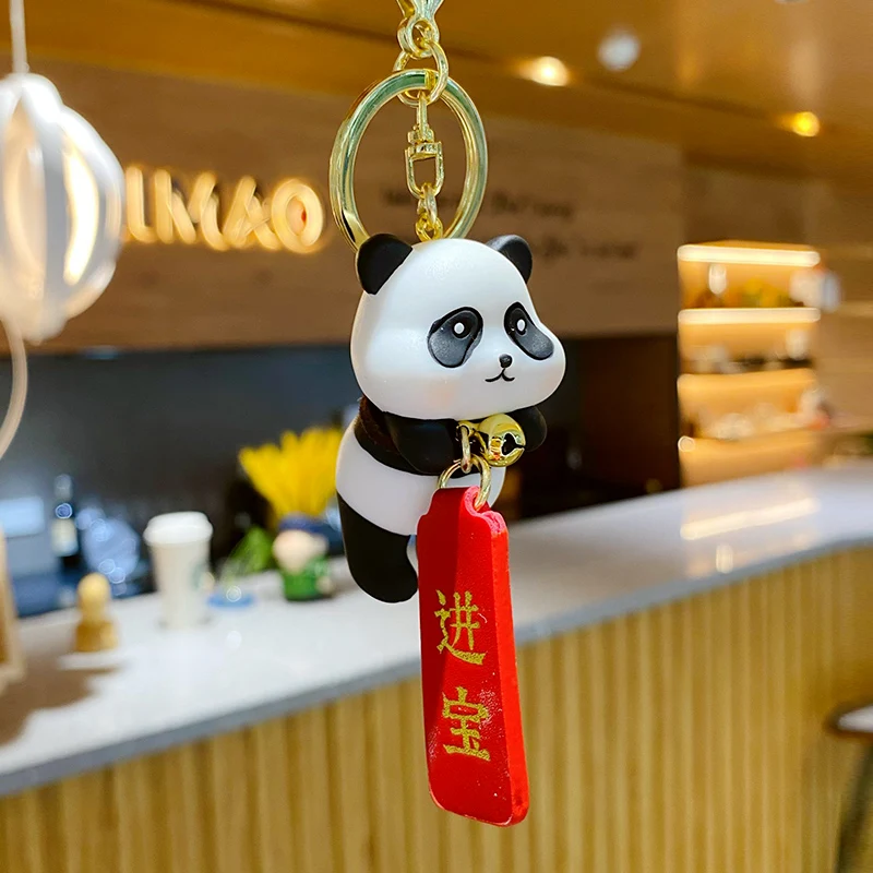 BaiMao wholesale lovely panda rabbit animal shaped  bag pendant decor chain door key ring hello kitty key chain