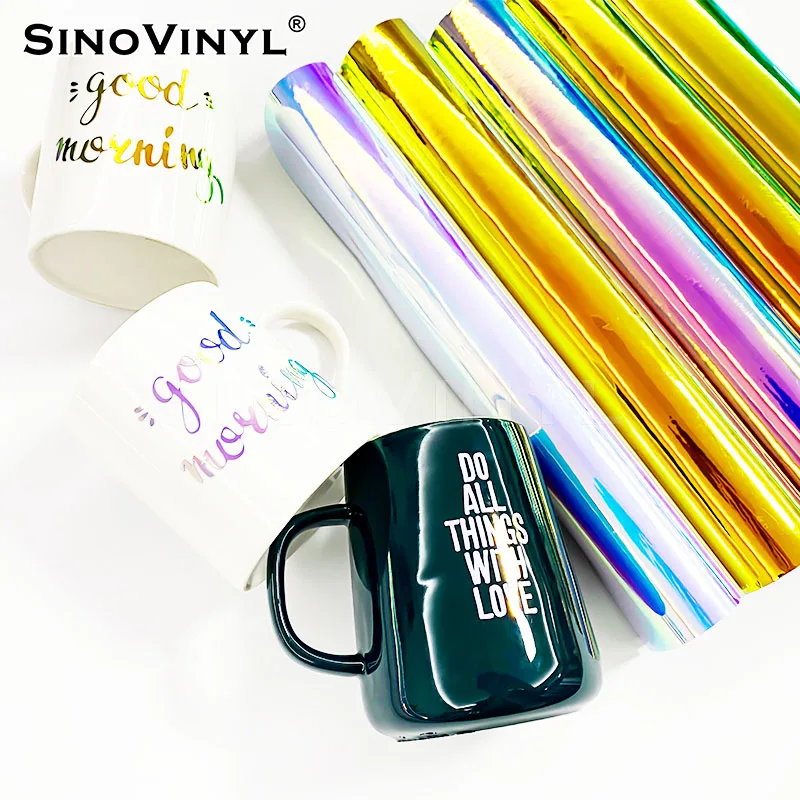 SINOVINYL Wholesale Hot Sell Chrome Rainbow Graphic DIY Craft Cutting Vinyl Colorful