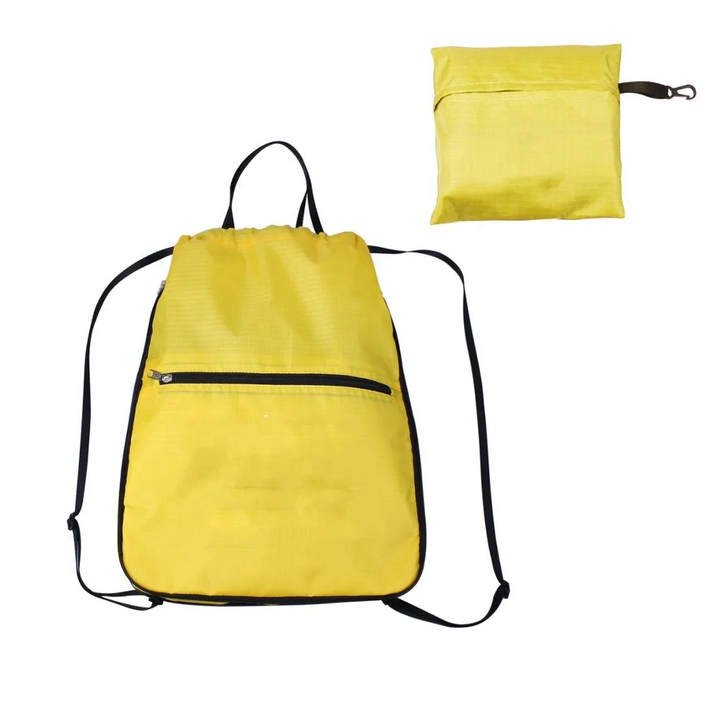 Рекламная фабрика, прямая оптовая продажа, индивидуальный Складной Водонепроницаемый рюкзак из полиэстера на шнурке, сумка-тоут для покупок