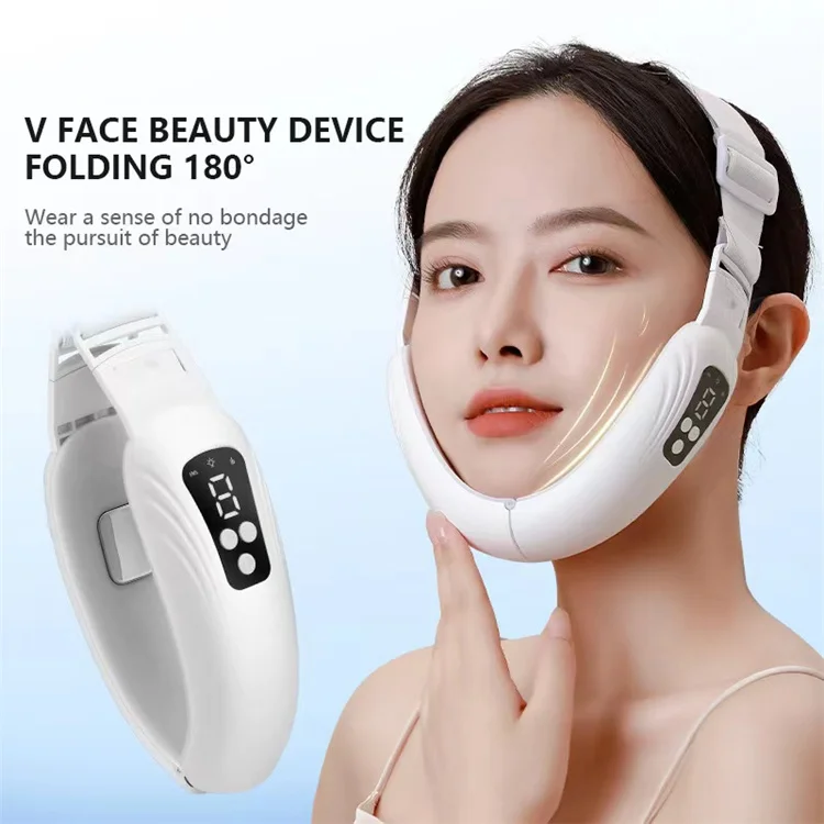 Hot sell Face Neck Lifting Massager V Line Up Lift Belt Machine Reduce Double Chin Red Blue Light Photon Therapy Machine