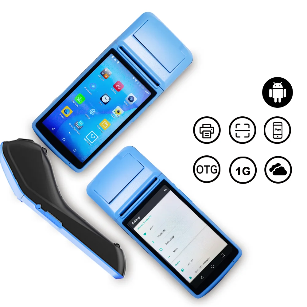 Складской 5 дюймовый сенсорный экран Android PDA камера сканер беспроводной портативный терминал