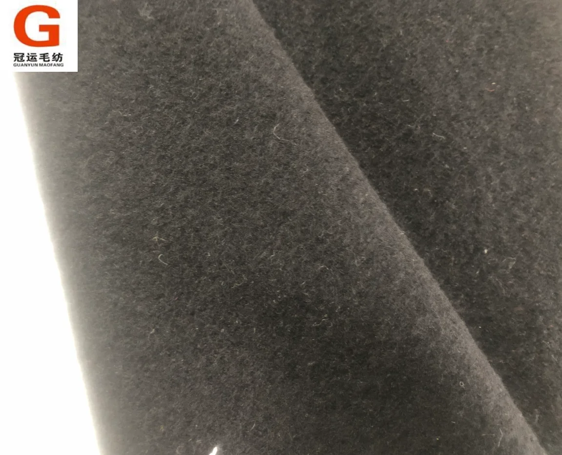 New arrival boiled wool fabrics 100%wool fabric medium weight