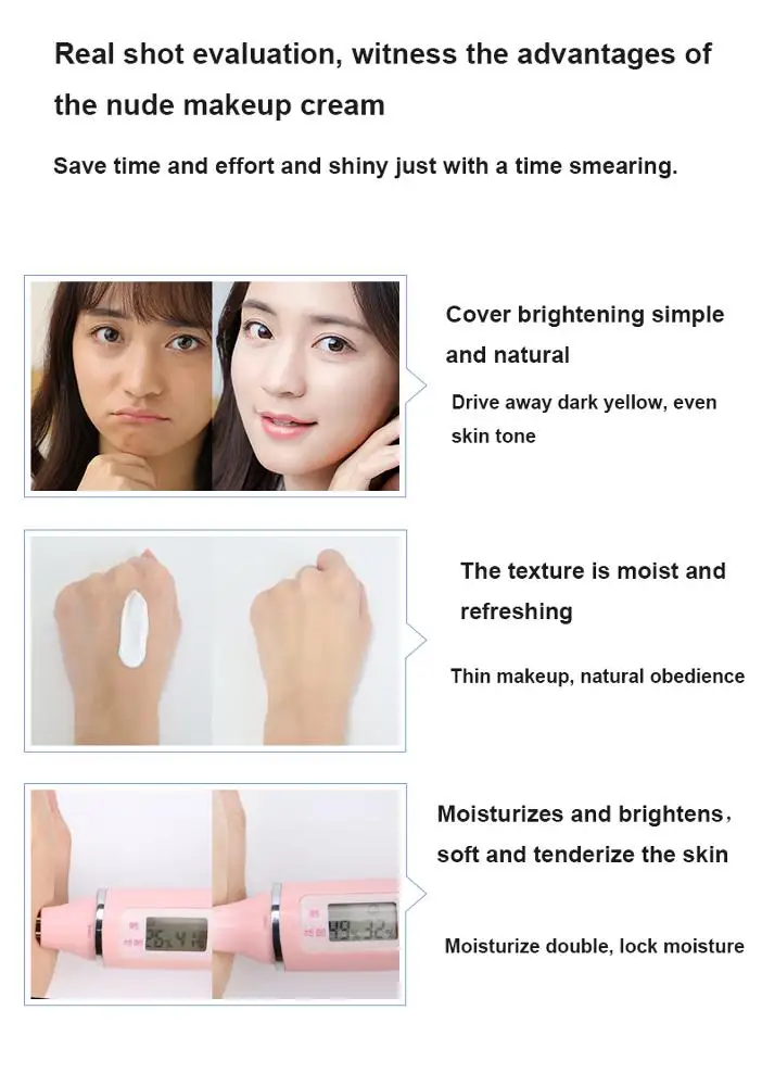 
Customizing natural plant face Use and GMP MSDS COA HALAL Certification brightening bb cream 