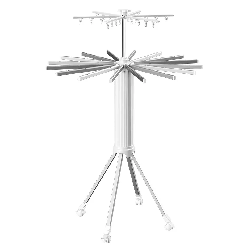 Aluminum Alloy Octopus Drying Rack Floor-Standing Folding Balcony Household Movable Telescopic Indoor Quilt Metal