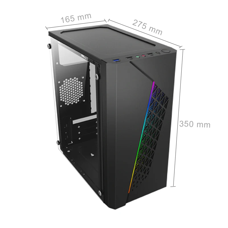 SNOWMAN 021/022 Gaming Computer PC Case Tempered Glass Front Airflow Mesh 250mm GPU/VGA 145mm CPU Cooler PC Case