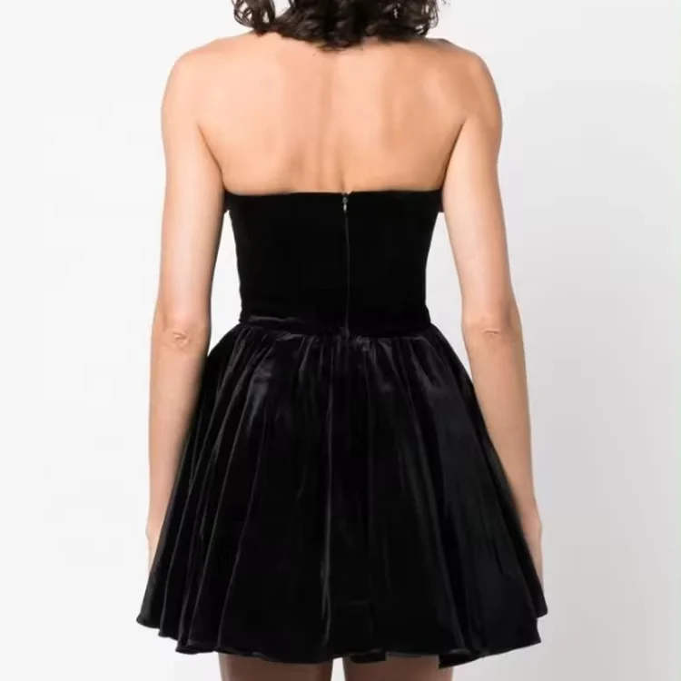 Velvet Dress off the Shoulder Sexy Mini Evening Dresses High Quality Party Elegant Black Party Club Casual Evening Dress