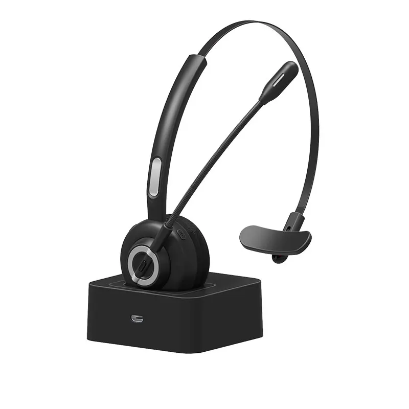 
2021 new invention bluetooth call center headset noise cancelling stereo headphones 