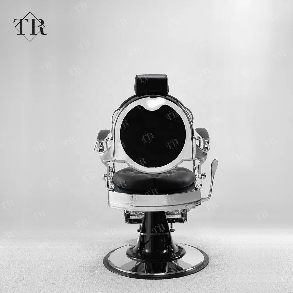 Hot sale elegant barber chair Classic design Salon furniture White leather Vintage barber chair Takara Belmont Barber chair