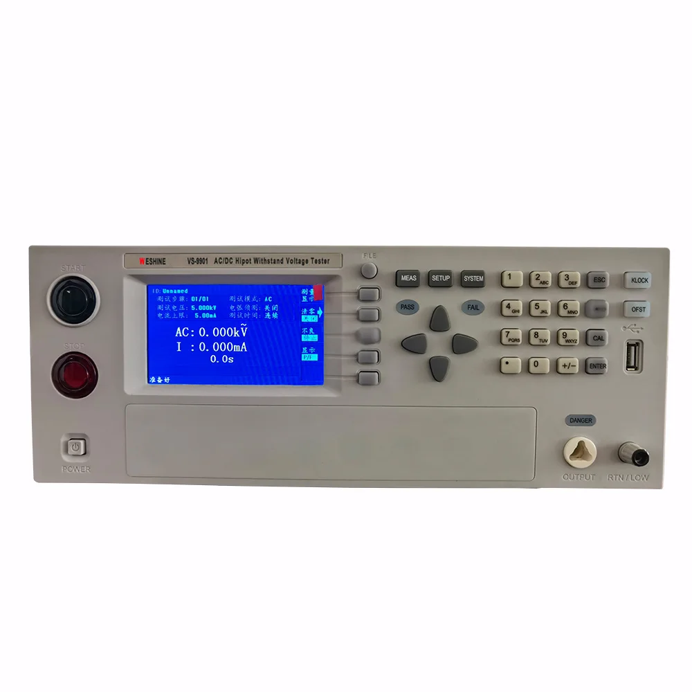5kV DC AC Hipot Dielectric Withstand Voltage Tester HV Hipot Electrical Safety Analyzer with Insulation Test