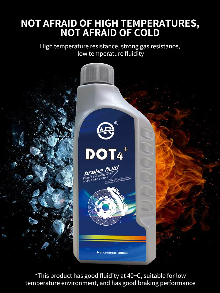 Manufacturer 800ml Plastic Bottle Wholesale dot4 Brake Fluid Lubricant Oil dot 4