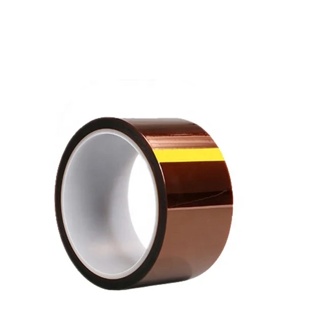 China Factory Supply High Temp Polyimide Tape Amber Color Heat Resistance Tape Acrylic Hot Melt Adhesive Antistatic Sublimation