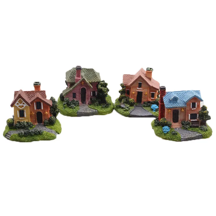 Micro-landscape DIY Decoration Psychological Sandtable Game Miniature Dollhouse Fairy Bonsai Craft Garden Landscape Resin Castle
