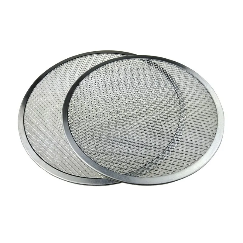 round 12 inches  aluminium  pizza net  mesh screen for baking pizza