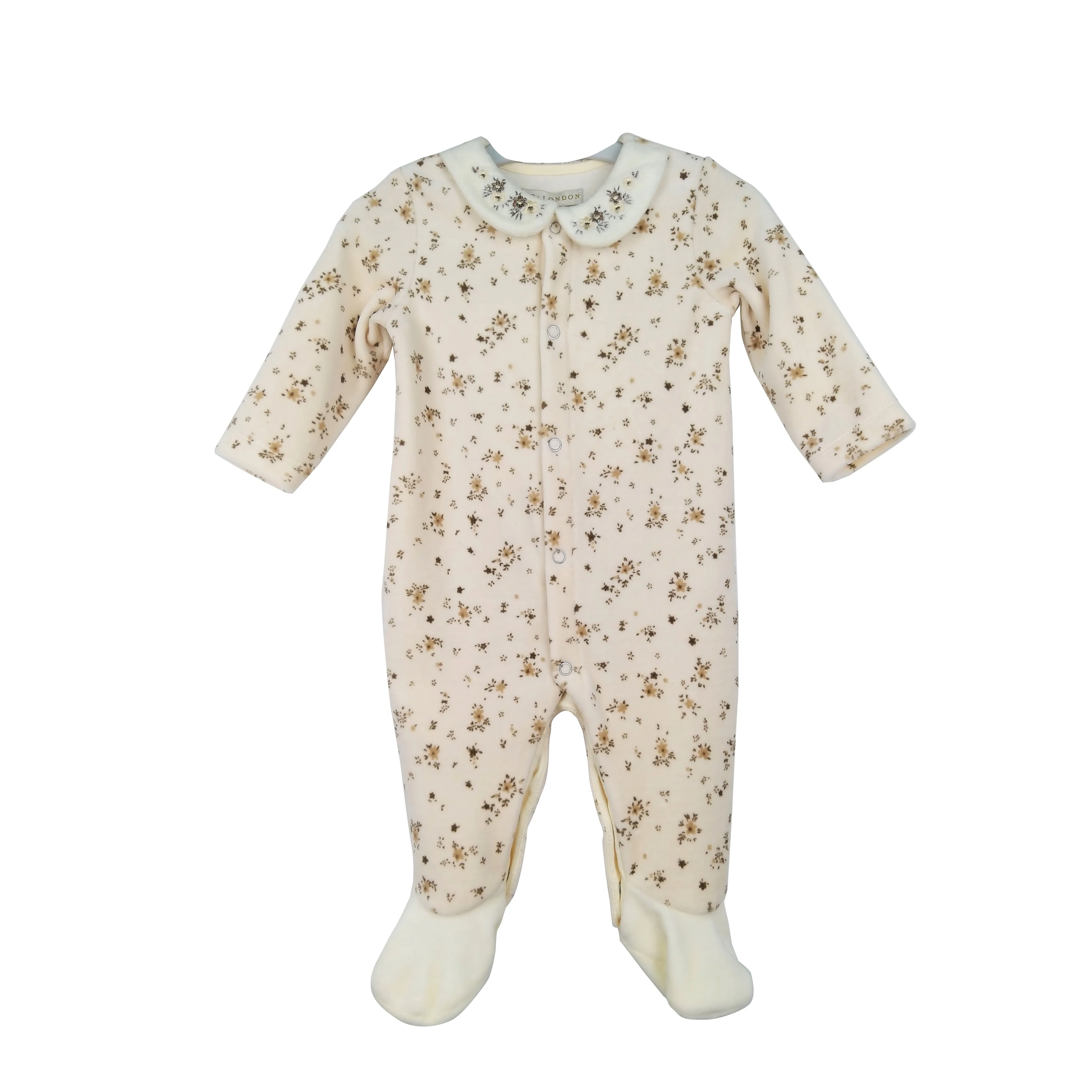 Cute Toddler Baby Girl Outwear Romper with Footie Factory Wholesale Autumn Winter Infant One Piece Reactive Velvet Full Support