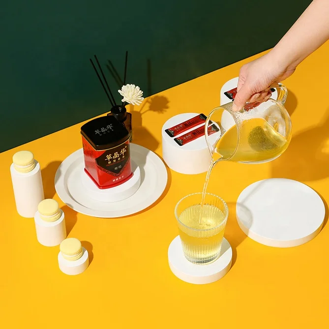 High Quality Low Gloss Smooth Surface White Cylinder Photography Prop Background Art Ornament