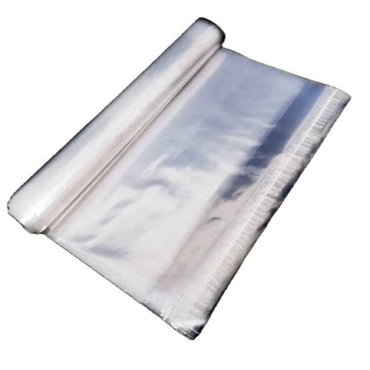 GRS  Custom size transparent self sealing 100% recycled poly bags with suffocation warning print