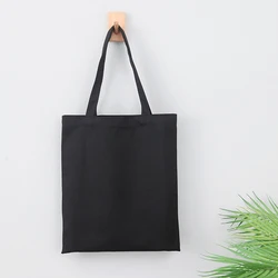 High Quality Wholesale Tote Bags Fashion Cotton Canvas Logo Print White Polyester Sublimation Waxed Shopper Bag