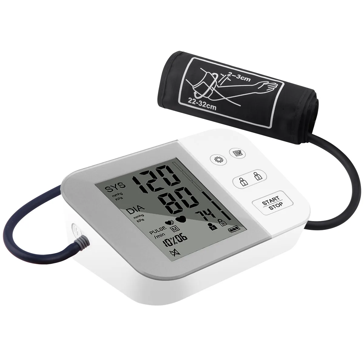 Long Service Life Large Screen Display Accurate Measurement Electronic Best Desktop Blood Pressure Monitor