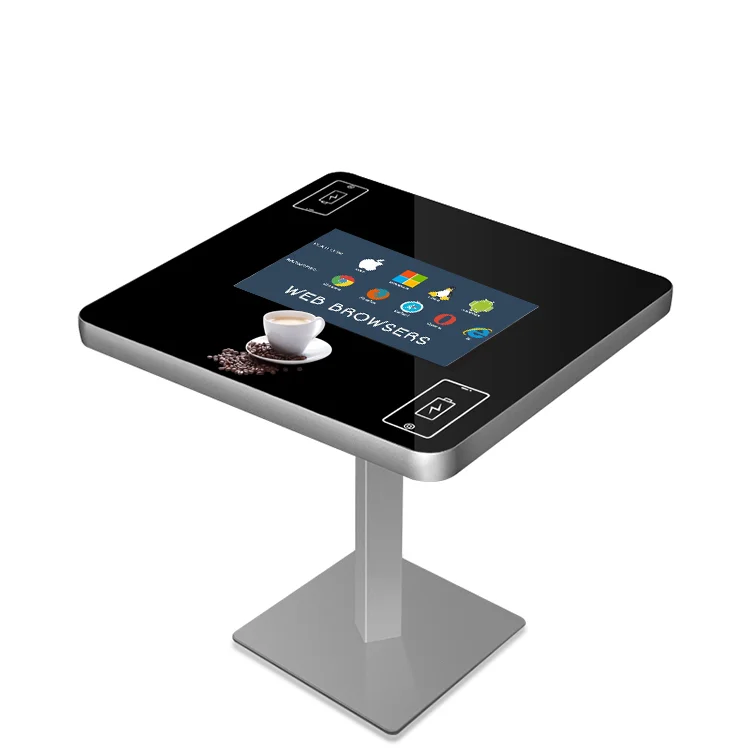 21.5 Inch LCD Touch Screen Interactive Smart Table With Multitouch And Waterproof Table For Coffee Shop Restaurant