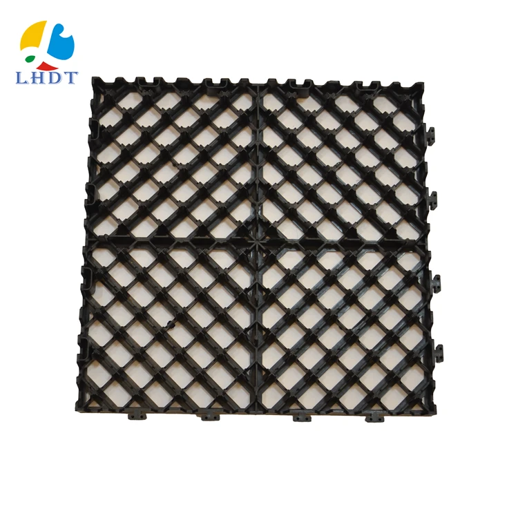 PP 4s Showroom Splice Floor Tile Modular PP Garage Non-Slip Drainage Interlocking Floor Mat 400*400*30