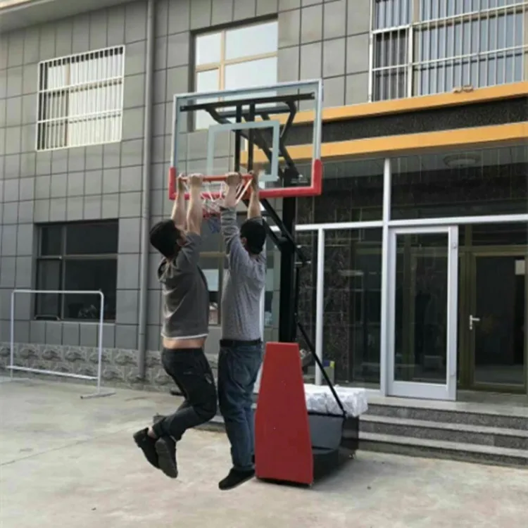 
Hot Sell BasketBall Hoops in Ground Adjustable With Tempered Glass Backboard Form China 