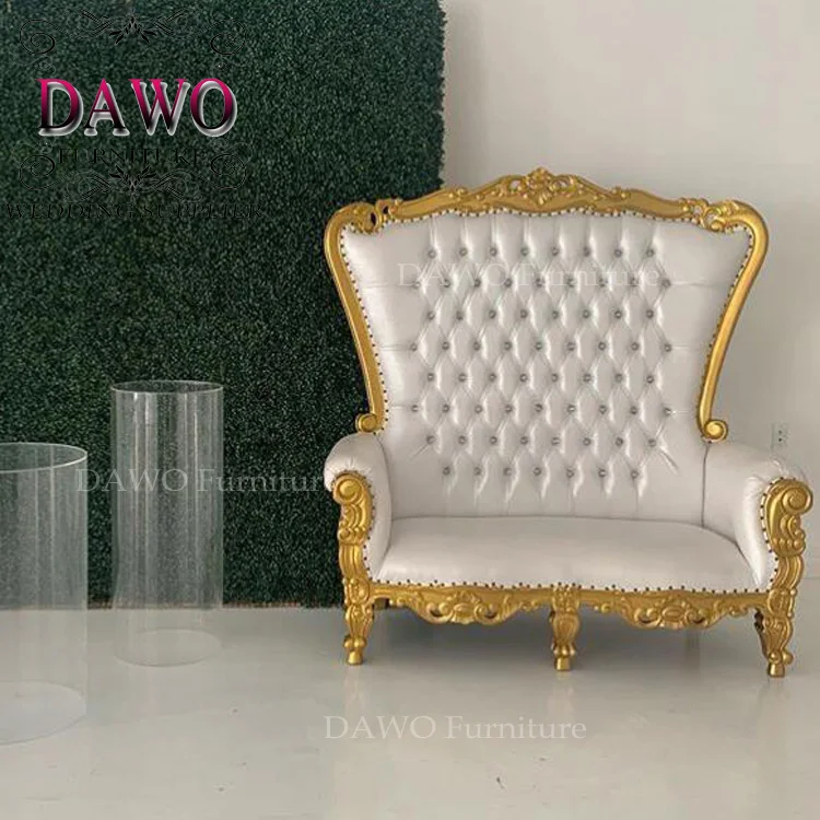 luxury modern design high back king wedding sofa chair