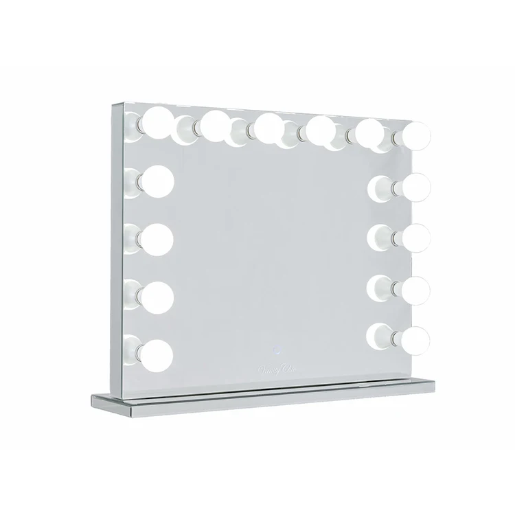 Luxury Crushed Diamond Makeup Table Vanity Dresser Set Mirrored Dressing Table with Mirror and Drawers