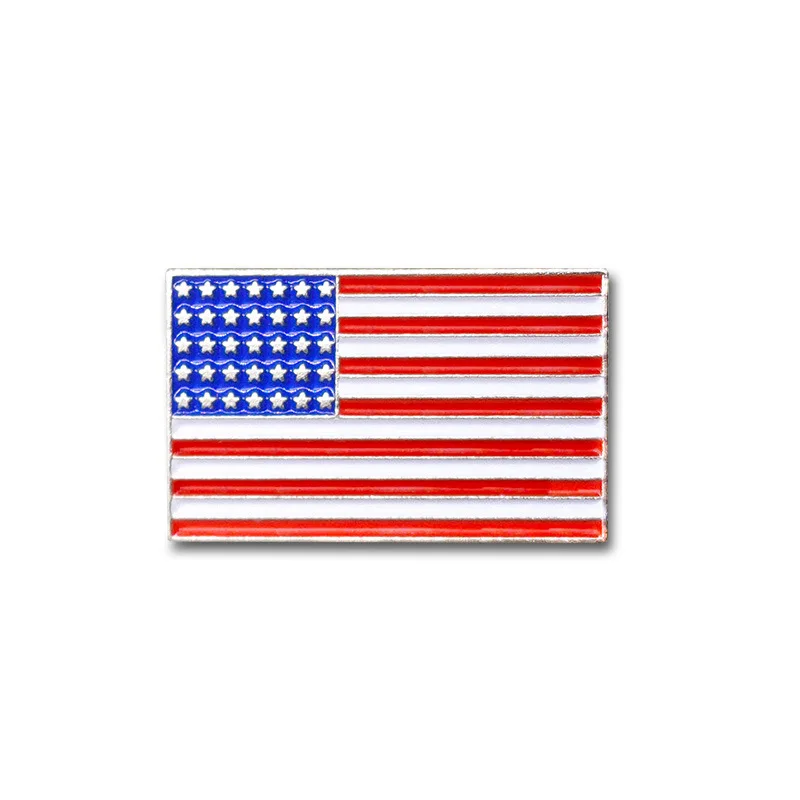 Free sample cheap custom metal zinc alloy enamel country usa america american flag lapel pin badge for national day