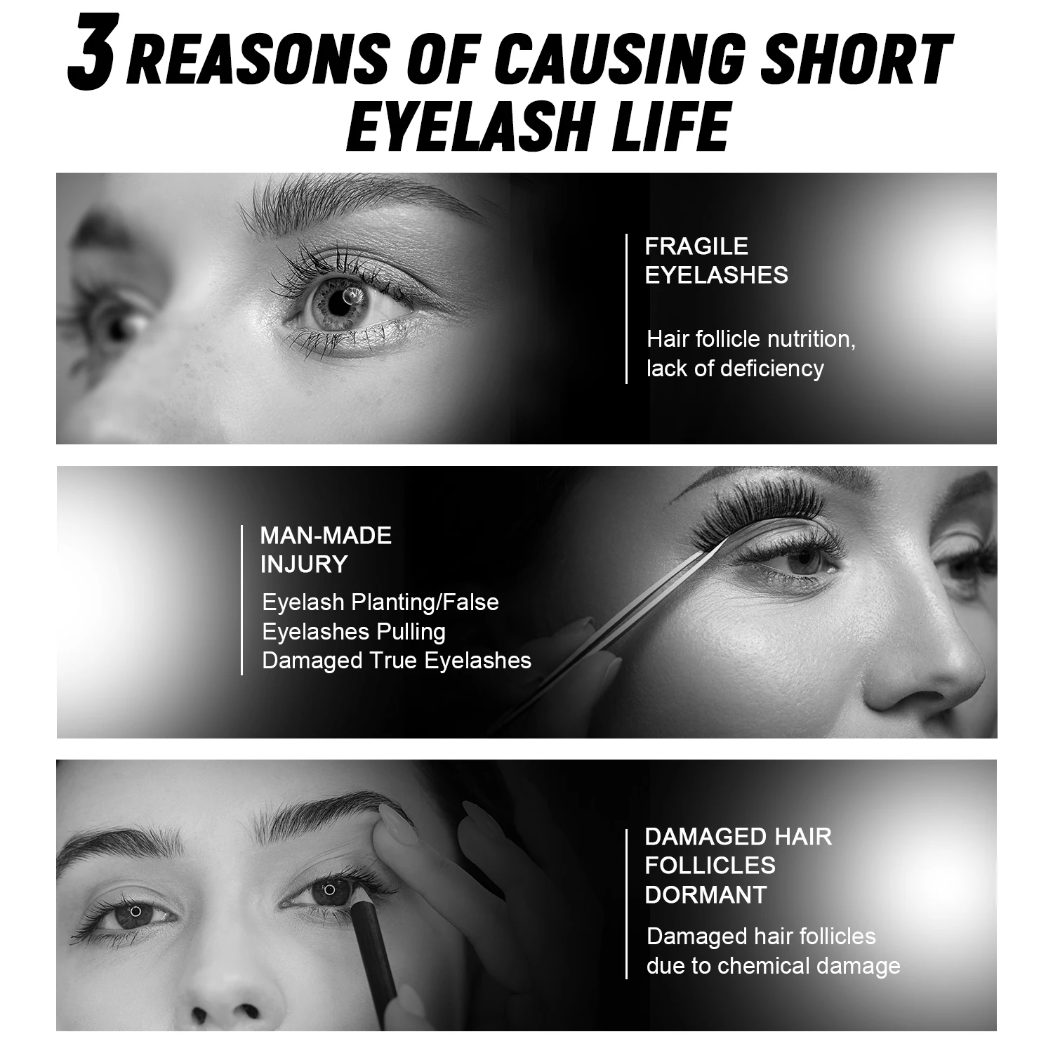IMMETEE Organic Thicker Private Label Eyelash Serum Liquid Formula for Natural Eyelash Brow Growth Strengthen Lengthen Brows