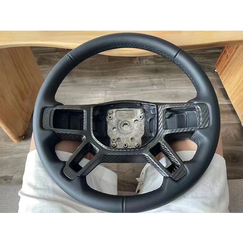 Real Carbon Fiber Car Steering Wheel Buttons Frame Cover Trim For Land
