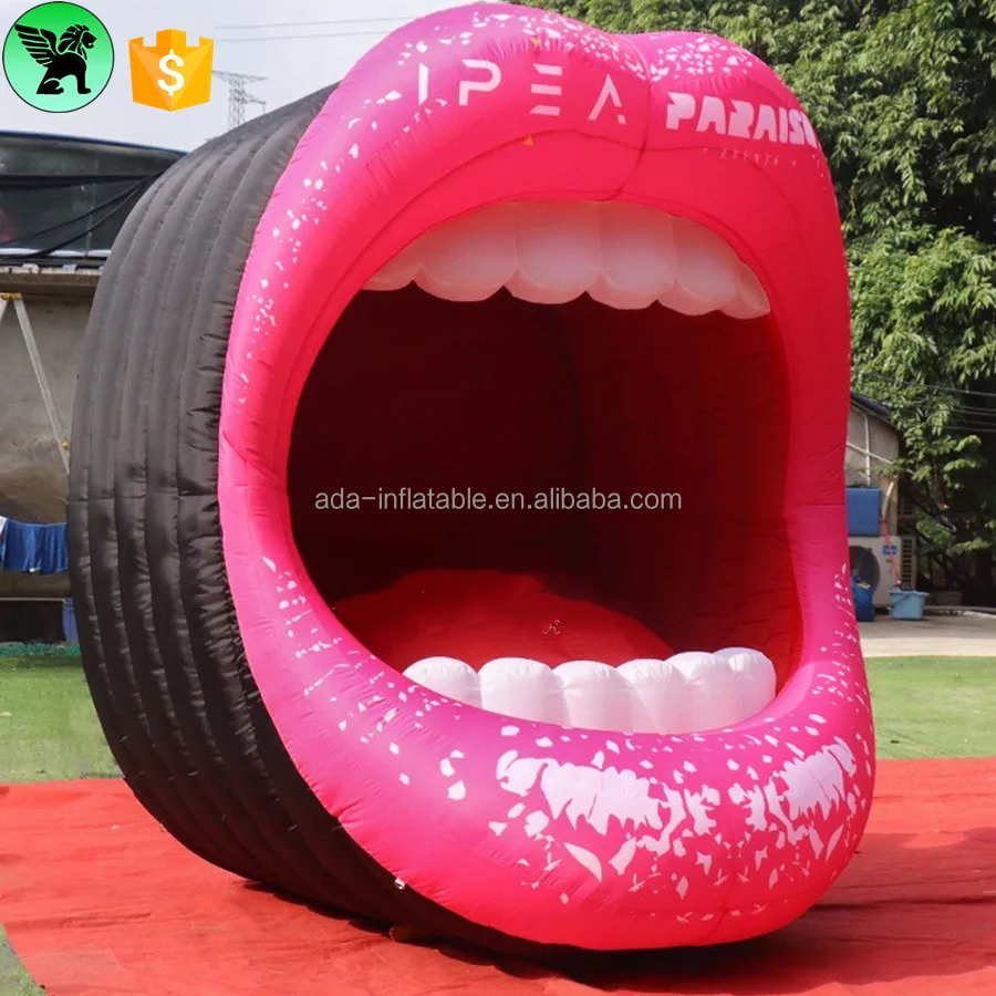 3m Festival Decor Inflatable Mouth Customized 10ft Giant Event Mouth Inflatable for Stage Decoration A8882