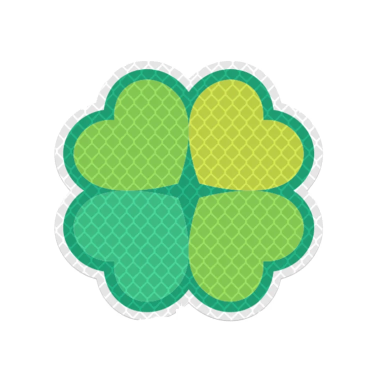 Lucky Clover Custom Reflective Car Sticker High Visibility Diamond grade reflective stickers  High Viscosity Reflective Film
