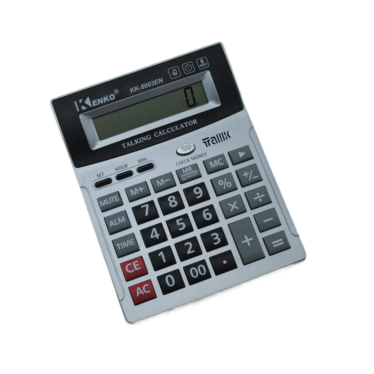 KK-8003EN Calculator English voice calculator With fake currency detection calculator8Bit display large screen
