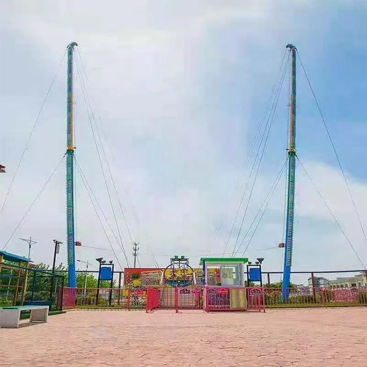Super thrilling amusement park bungee jumping ride