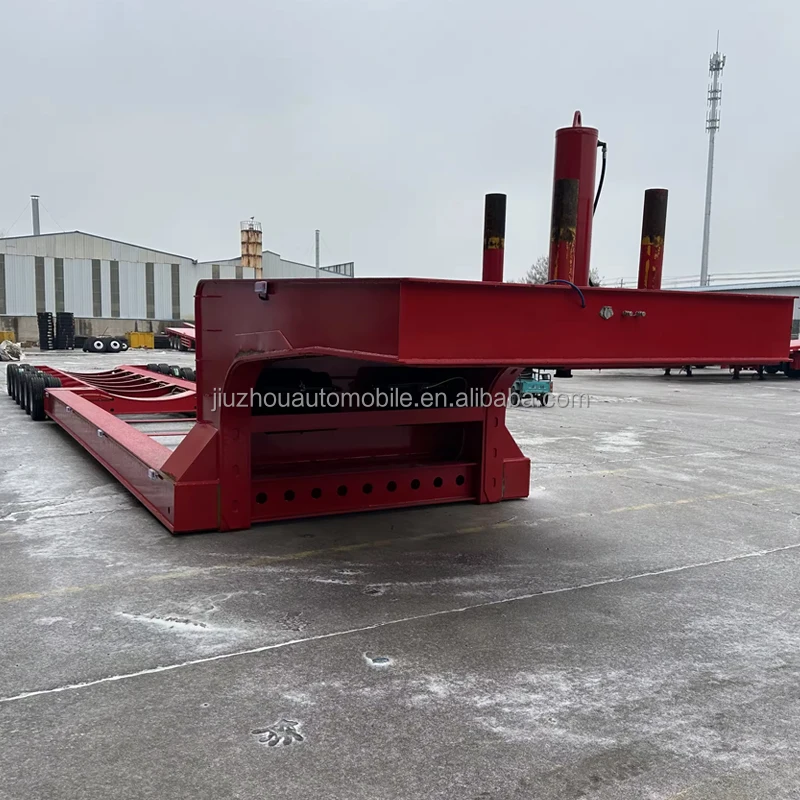 OEM Wind Turbine Blades Machine Transport Trailer Extendable Low Bed Semi Trailer for Wind Power Blades