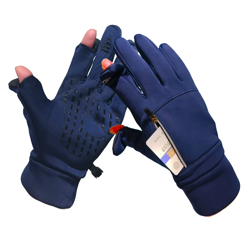 BSCI Factory Waterproof Winter Bike Gloves Anti-Slip Thickened Touchscreen Sports Gloves for Safe Riding