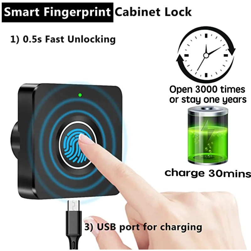 Electronic Biometric Digital Fingerprint drawer lock for office furniture cabinet,Usb Finger Print office jewelry filing locker