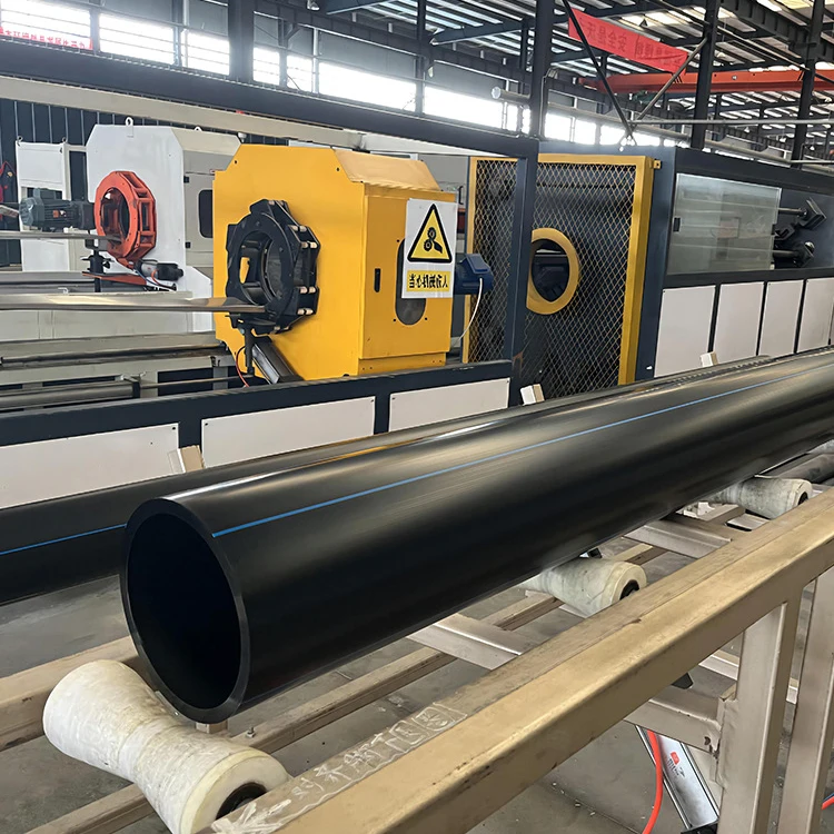 Black with Blue Stripes Plastic PN16 12 inch HDPE Pipe Prices for Underground Drainage Tube