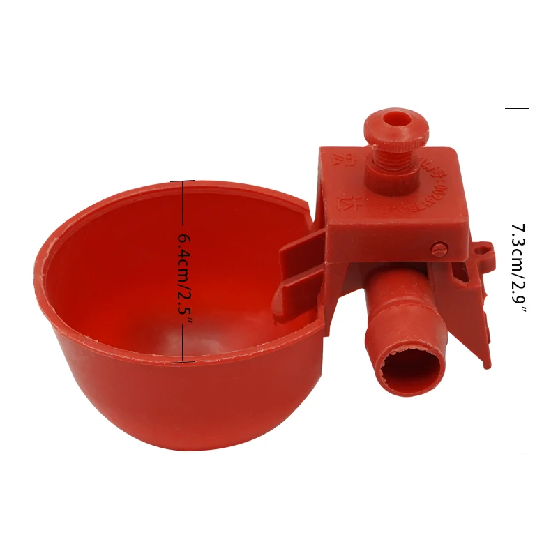 Пластиковая Красная Автоматическая миска для воды цыплят уток птицы голубей маленькая домашних животных с фильтром