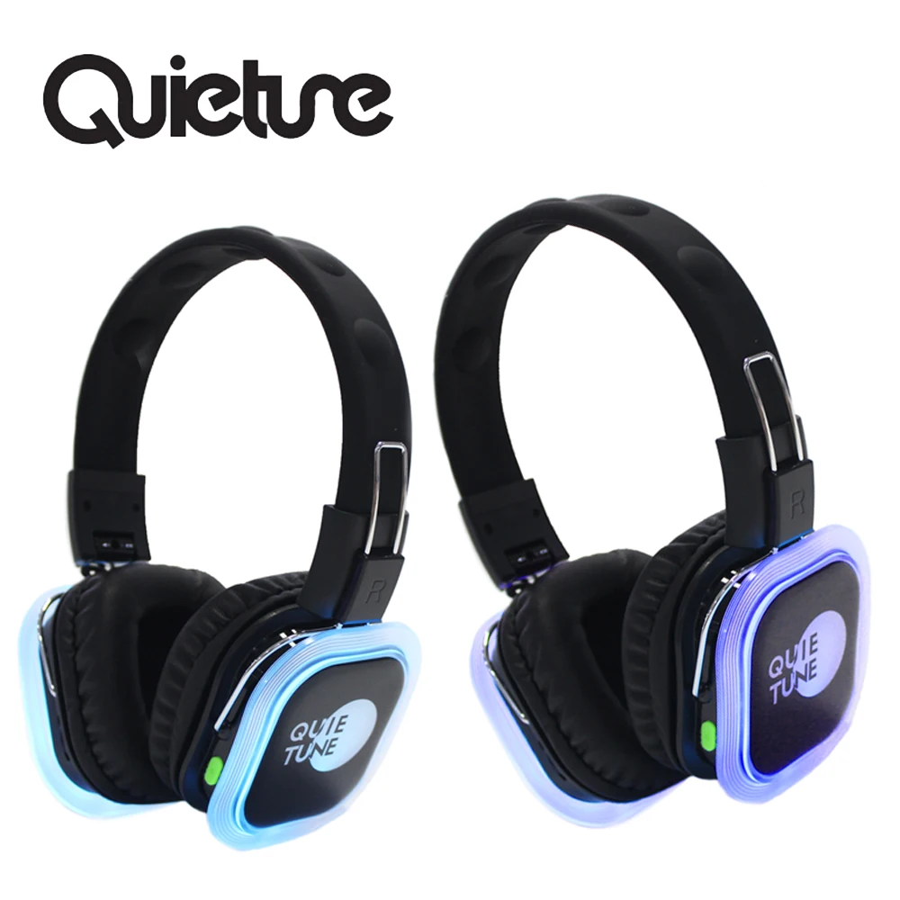 Hot Sales F39 Silent Disco Headphones with 600Mah Battery and LED Light Used in Parties